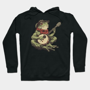 frog playing banjo Hoodie